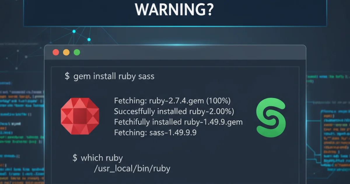 Hero image for How to resolve "You need to have Ruby and Sass installed and in your PATH for this task to work" ...