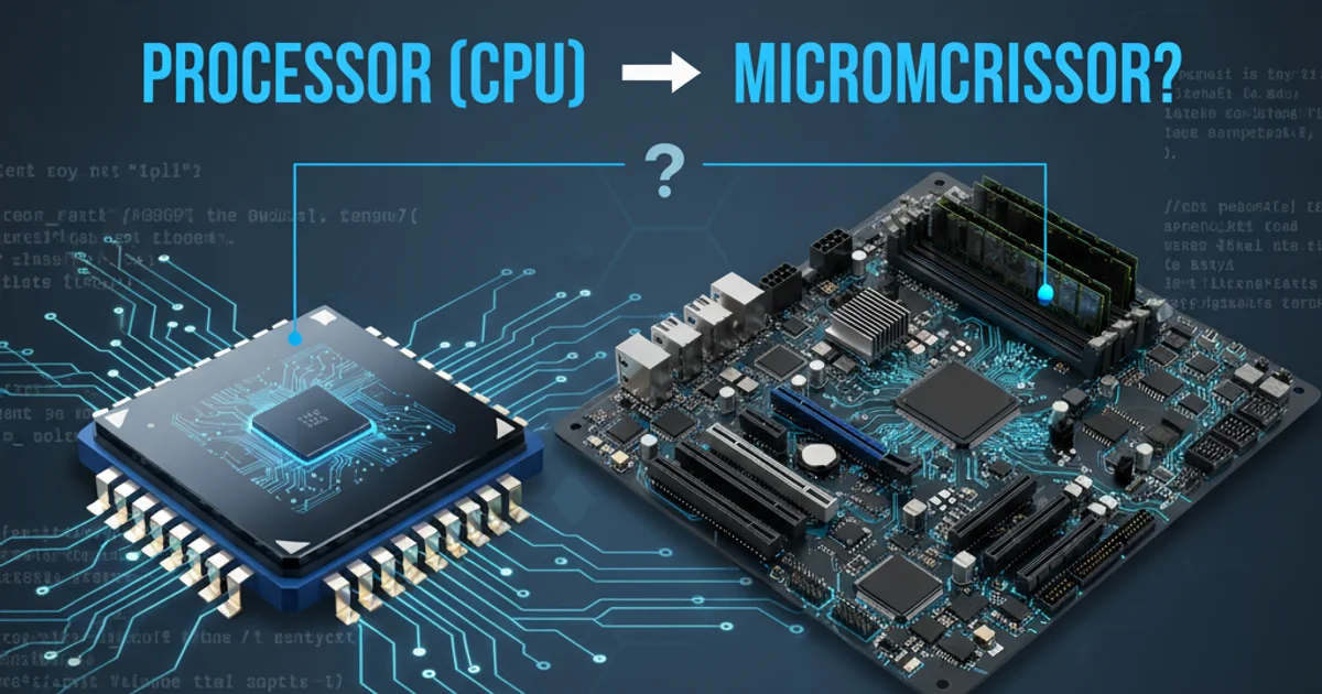Hero image for What is the difference between processor (CPU) and microprocessor?