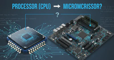 What is the difference between processor (CPU) and microprocessor?