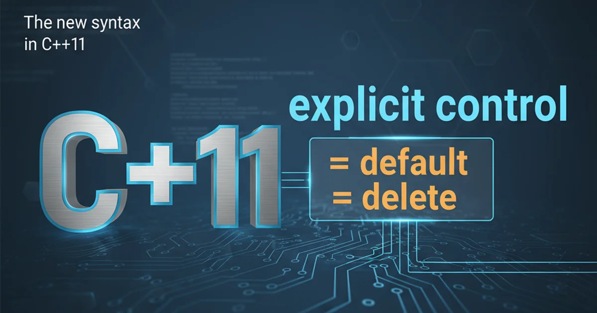 Hero image for The new syntax "= default" in C++11