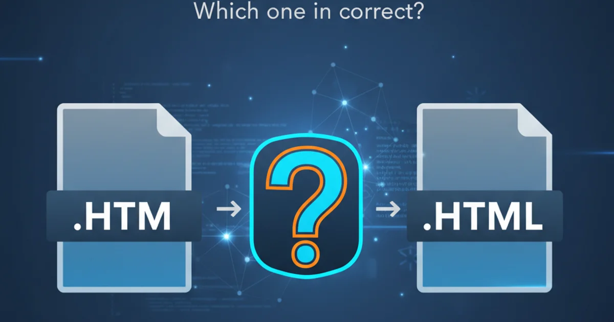 Hero image for Should I use the .htm or .html file extension? Which one is correct?