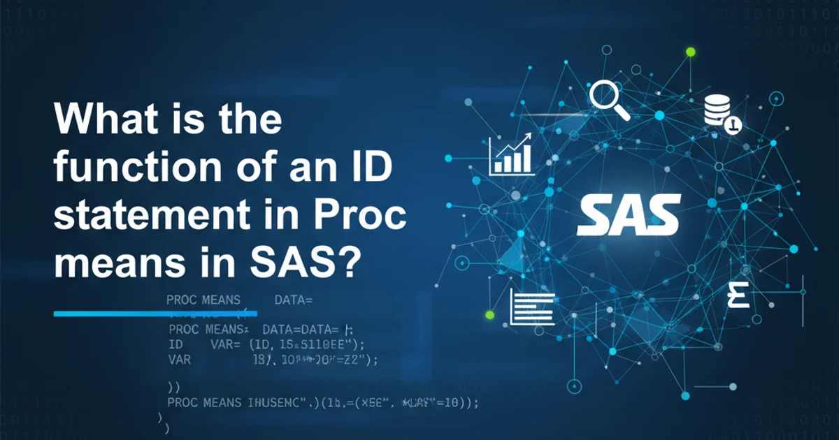 Hero image for What is the function of an ID statement in Proc means in SAS?