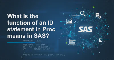 What is the function of an ID statement in Proc means in SAS?