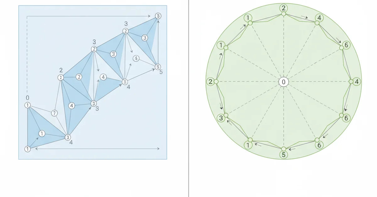Visual comparison showing a rectangle rendered with GL_TRIANGLE_STRIP and a circle rendered with GL_TRIANGLE_FAN, highlighting their respective shapes.