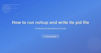 How to run nohup and write its pid file in a single bash statement