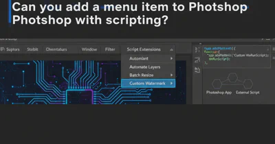 Can you add a menu item to Photoshop with scripting?