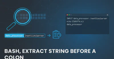 bash, extract string before a colon