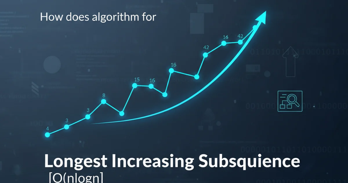 Hero image for How does algorithm for Longest increasing subsequence [O(nlogn)] work?