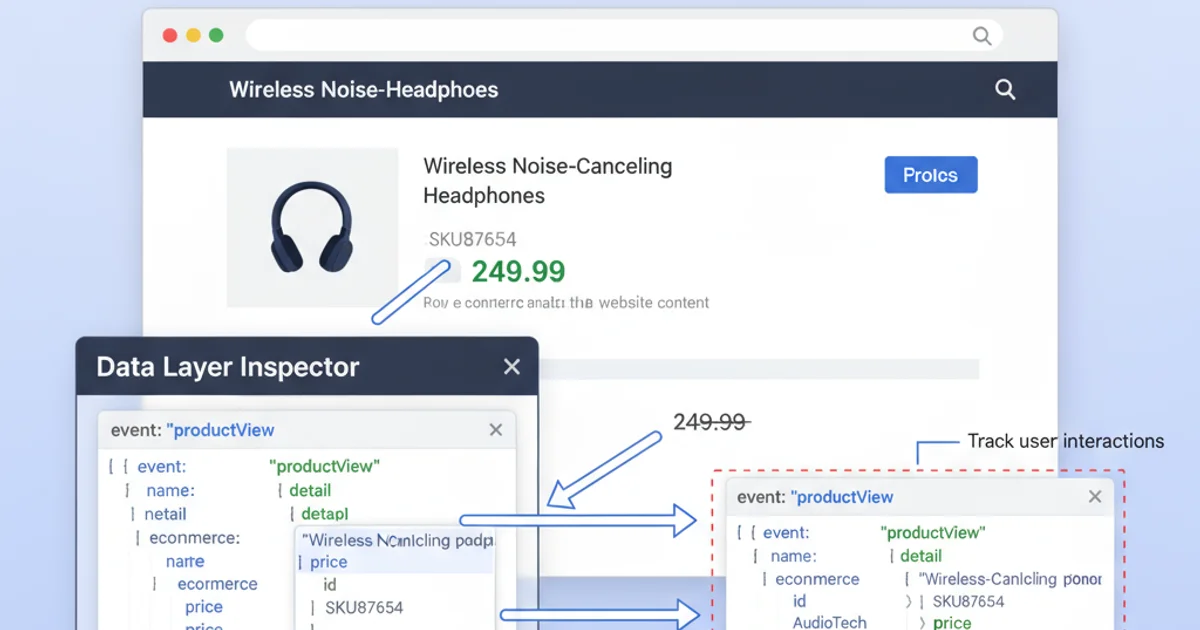 Screenshot of a browser extension displaying data layer contents in a structured format.