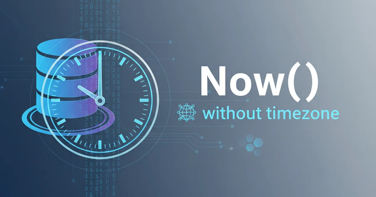 Hero image for Now() without timezone