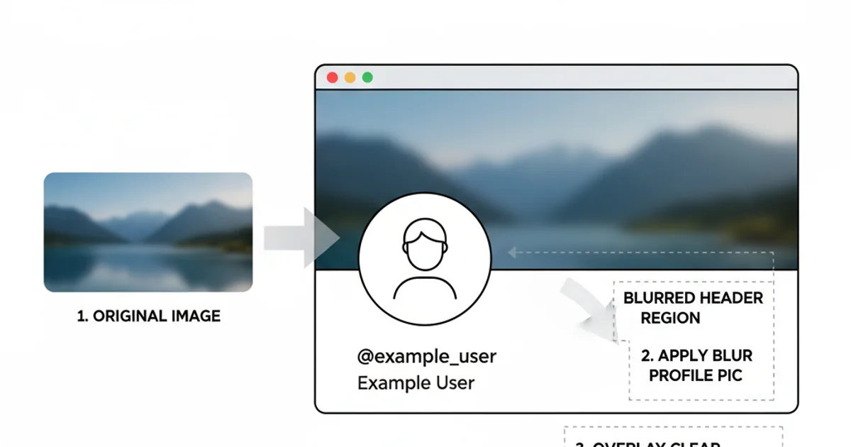 Screenshot of a profile header with a blurred background image and a clear profile picture, demonstrating the effect.