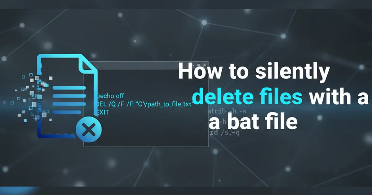 Hero image for How to silently delete files with a bat file