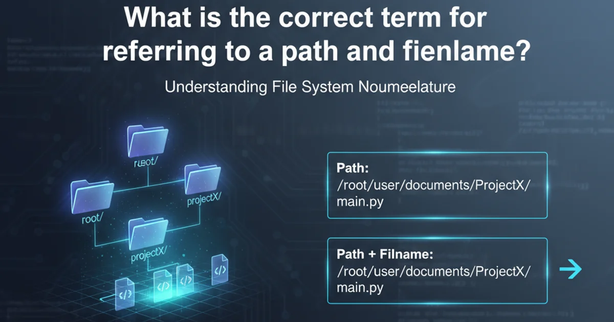 Hero image for What is the correct term for referring to a path and filename?