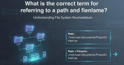 What is the correct term for referring to a path and filename?