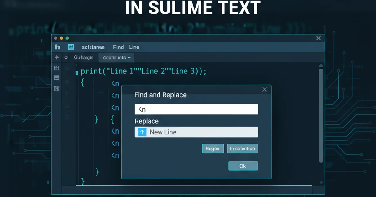 Hero image for Replace \n with actual new line in Sublime Text
