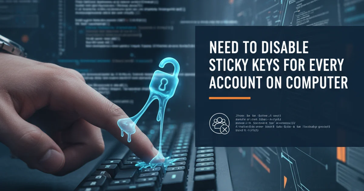 Hero image for Need to disable Sticky Keys for every account on computer