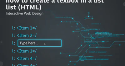 how to create a textbox in a list (HTML)