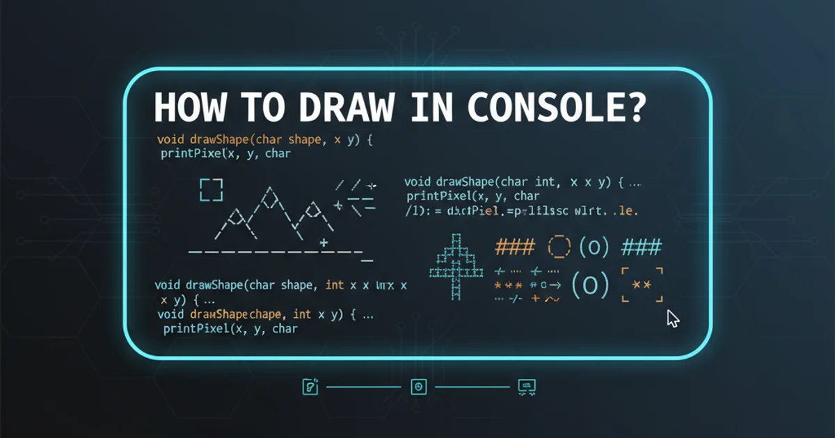 Hero image for How to draw in console?