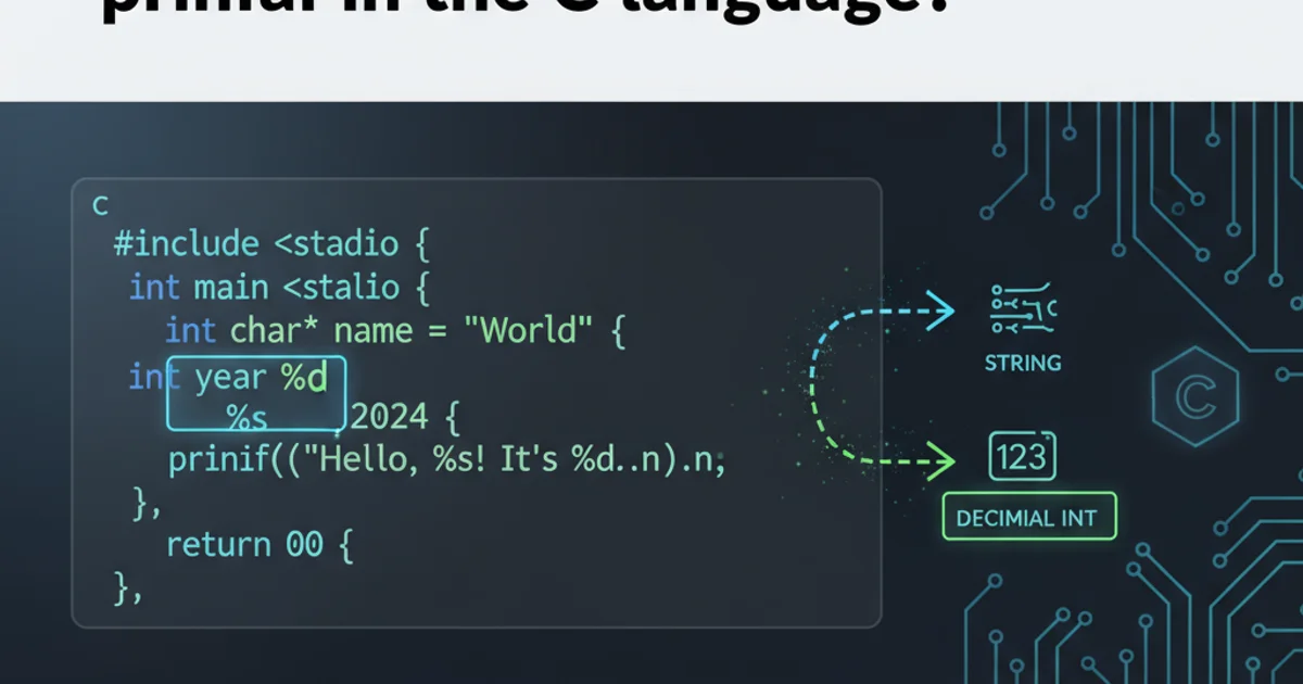 Hero image for What does %s and %d mean in printf in the C language?
