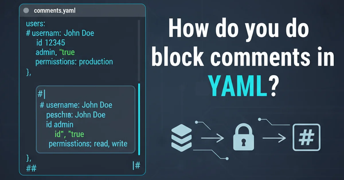 A YAML file with multiple lines commented out, illustrating block comments.