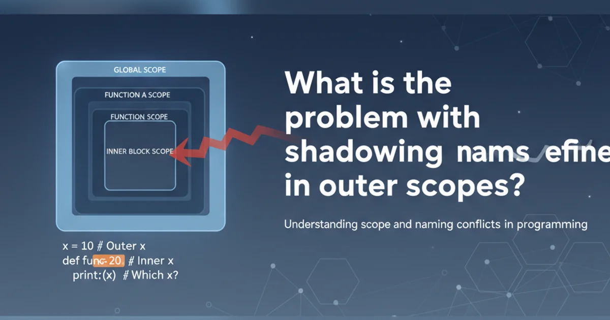 Hero image for What is the problem with shadowing names defined in outer scopes?