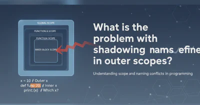 What is the problem with shadowing names defined in outer scopes?