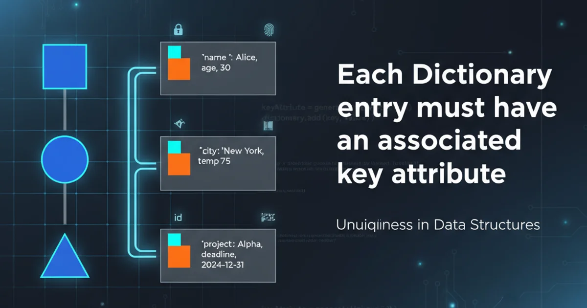 Hero image for Each Dictionary entry must have an associated key attribute