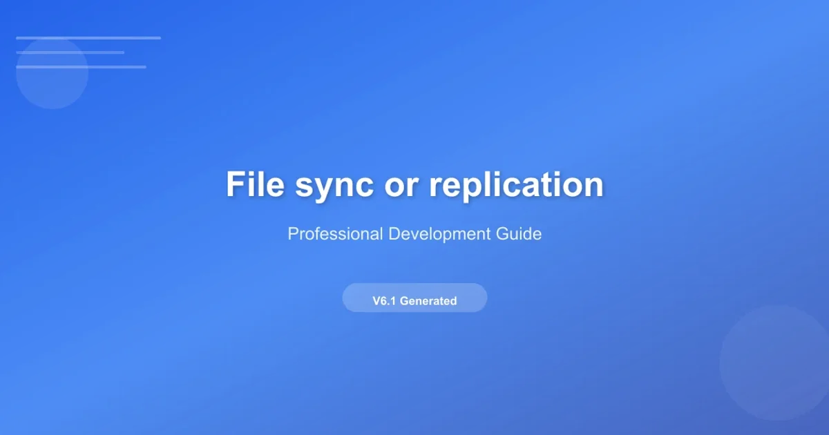 Abstract illustration of files being synchronized between multiple servers, representing data replication and consistency.