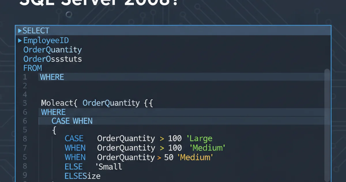 Hero image for How do I do multiple CASE WHEN conditions using SQL Server 2008?